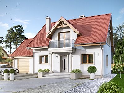 Projekt domu AZALIA 4 - 121.44 m² - DOMY w Stylu